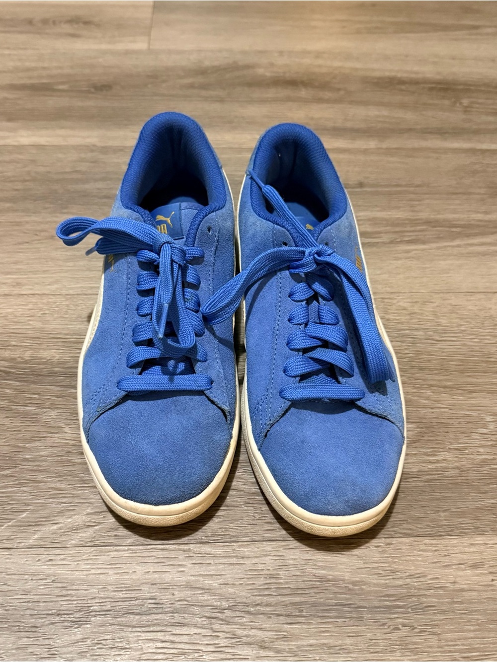 Puma Men’s Royal Blue Suede Low-Top Sneakers